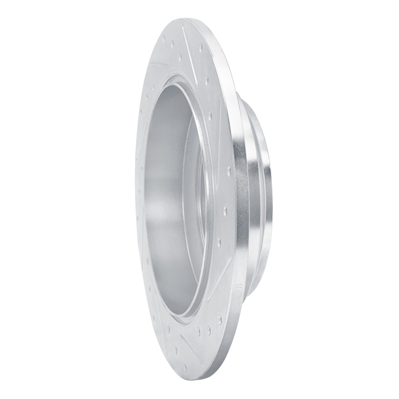 Honda Pilot Brake Rotor (1) - Rear Left - R1 Concepts - Drilled & Slotted - Silver - `16-`25